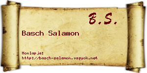 Basch Salamon névjegykártya